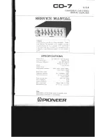 Pioneer CD-7 Service Manual preview