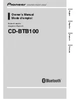 Pioneer CD-BTB100 Owner'S Manual preview