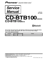 Предварительный просмотр 1 страницы Pioneer CD-BTB100 Service Manual