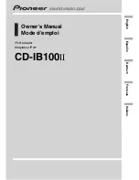 Pioneer CD-IB100 II Owner'S Manual preview