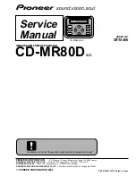 Preview for 1 page of Pioneer CD-MR80D/UC Service Manual