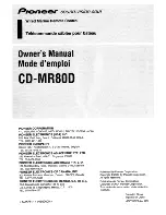 Preview for 1 page of Pioneer CD-MR80D Owner'S Manual