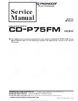 Preview for 1 page of Pioneer CD-P75FM Service Manual