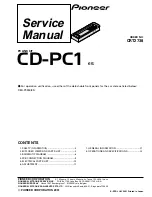 Pioneer CD-PC1 Service Manual предпросмотр