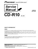 Pioneer CD-R10 Service Manual preview