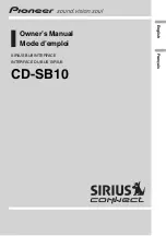 Pioneer CD-SB10 Owner'S Manual предпросмотр