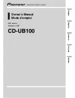 Pioneer CD-UB100 Owner'S Manual предпросмотр