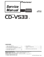 Preview for 1 page of Pioneer CD-VS33 Service Manual