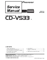 Предварительный просмотр 1 страницы Pioneer CD-VS33 Service Manual