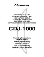 Pioneer CDJ-1000 Operating Instructions Manual предпросмотр