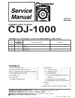 Pioneer CDJ-1000 Service Manual предпросмотр