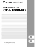 Pioneer CDJ-1000MK2 Operating Instructions Manual preview