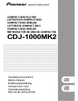 Pioneer CDJ-1000MKII Operating Instructions Manual предпросмотр