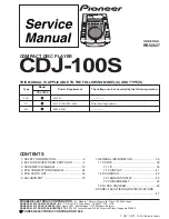 Pioneer CDJ-100S Service Manual preview