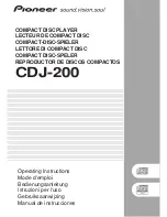 Pioneer CDJ-200 Operating Instructions Manual предпросмотр