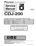 Pioneer CDJ-200 Service Manual preview