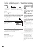 Preview for 2 page of Pioneer CDJ-2000 Operating Instructions Manual