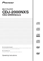 Pioneer CDJ-2000nexus Operating Instructions Manual preview