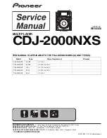 Предварительный просмотр 1 страницы Pioneer CDJ-2000NXS Service Manual