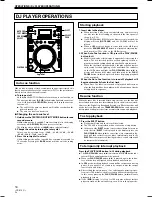 Предварительный просмотр 14 страницы Pioneer CDJ-400 - Cd/Media Player Operating Instructions Manual