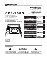 Pioneer CDJ-500S Operating Instructions Manual предпросмотр