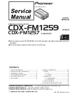 Предварительный просмотр 1 страницы Pioneer CDX-FM1257 Service Manual