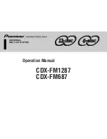 Pioneer CDX-FM1277 Operation Manual предпросмотр