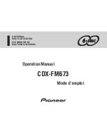 Предварительный просмотр 1 страницы Pioneer CDX-FM673 Operation Manual