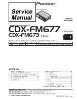 Pioneer CDX-FM673 Service Manual preview