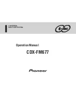 Pioneer CDX-FM677 Operation Manual preview