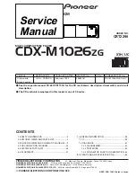 Preview for 1 page of Pioneer CDX-M1026ZG Service Manual