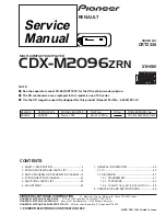 Preview for 1 page of Pioneer CDX-M2096ZRN Service Manual