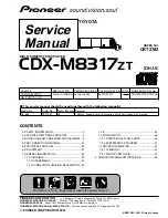 Preview for 1 page of Pioneer CDX-M8317ZT X1H/UC Service Manual