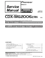 Pioneer CDX-MG2006 Service Manual предпросмотр