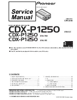 Pioneer CDX-P1250 Service Manual preview