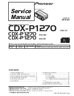 Предварительный просмотр 1 страницы Pioneer CDX-P1270 Service Repair Training