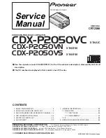 Pioneer CDX-P2050VC/X1N/UC Service Manual предпросмотр