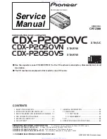 Предварительный просмотр 1 страницы Pioneer CDX-P2050VC Service Manual