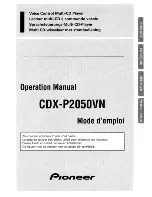 Pioneer CDX-P2050VN Operation Manual предпросмотр