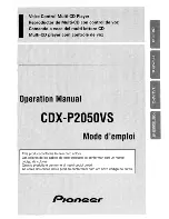 Предварительный просмотр 1 страницы Pioneer CDX-P2050VS Operation Manual