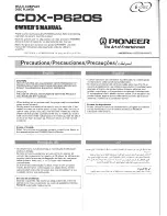 Pioneer CDX-P620S Owner'S Manual preview