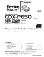 Pioneer CDX-P650 Service Manual preview