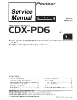 Preview for 1 page of Pioneer CDX-PD6 Service Manual
