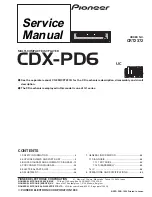 Pioneer CDX-PD6 Service Manual предпросмотр