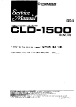 Pioneer CLD-1500 HB Service Manual предпросмотр