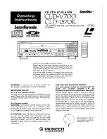 Pioneer CLD-1570K Operating Instructions Manual preview