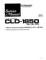 Preview for 1 page of Pioneer CLD-1850 Service Manual