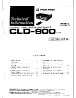 Предварительный просмотр 1 страницы Pioneer CLD-900 Technical Information