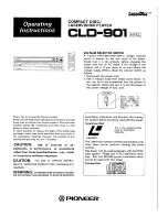 Pioneer CLD-901 Operating Instructions Manual предпросмотр