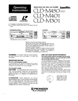 Pioneer CLD-M301 Operating Instructions Manual preview